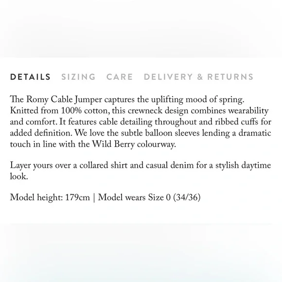 Kookai Switzerland Sweater NWT Hand Knit Pink Cable Knit Relaxed Fit Beautiful! - Picture 12 of 13